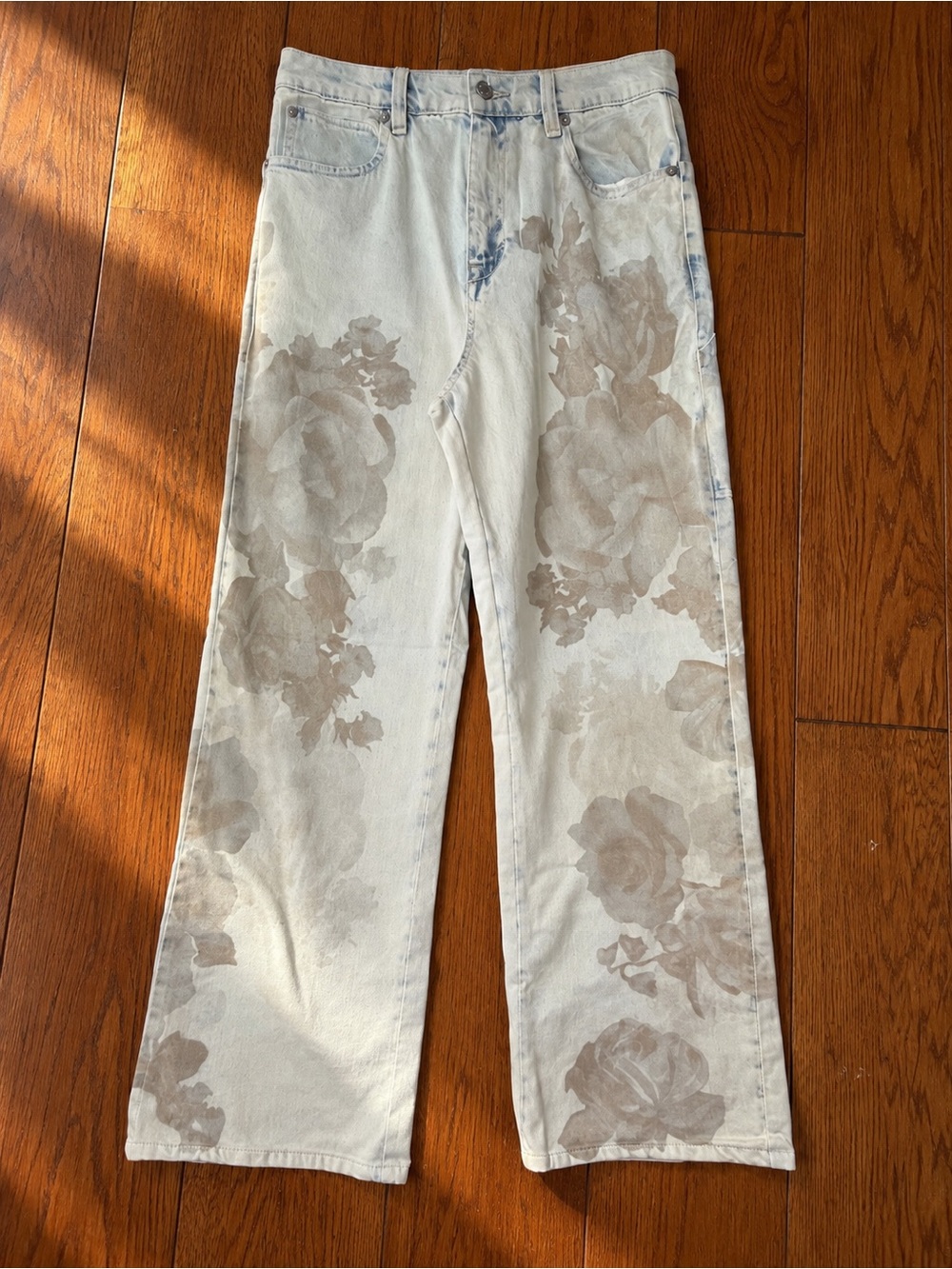 We The Free Tinsley Baggy High-Rise Printed Jeans Sz 29 NWOT